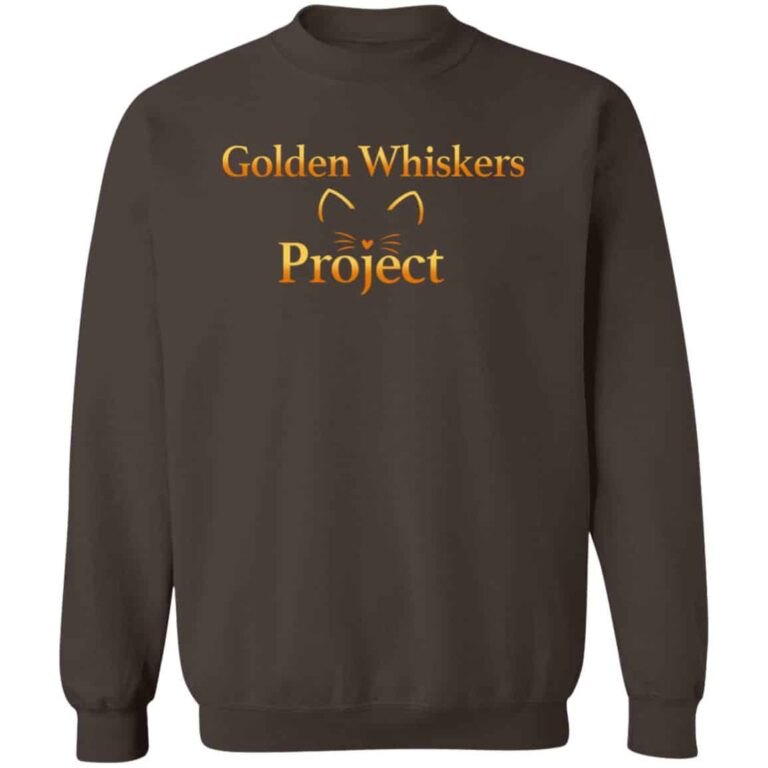 Golden Whiskers Project Golden Face Sweatshirt Brown - Help Save a Senior Cat