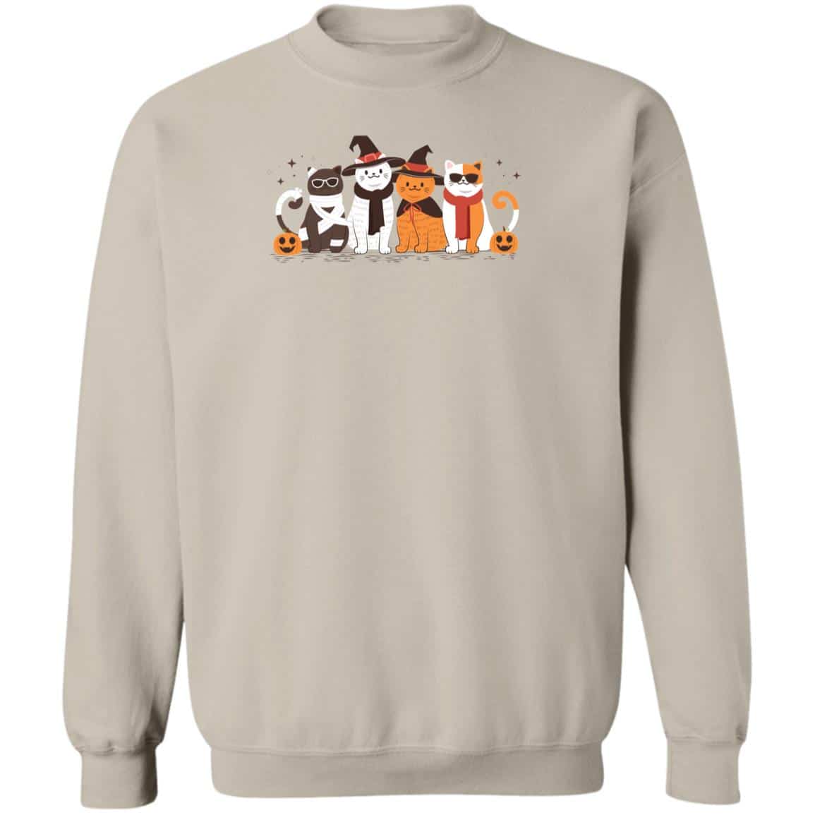 Fun Kitty Halloween Sweatshirt Sand