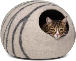 MEOWFIA Cat Cave – Premium Felt Cat Bed for Indoor Cats