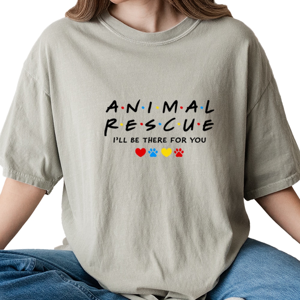 Comfort Colors Animal Rescue I’ll Be There For You Vintage Washed Tee - Sandstone