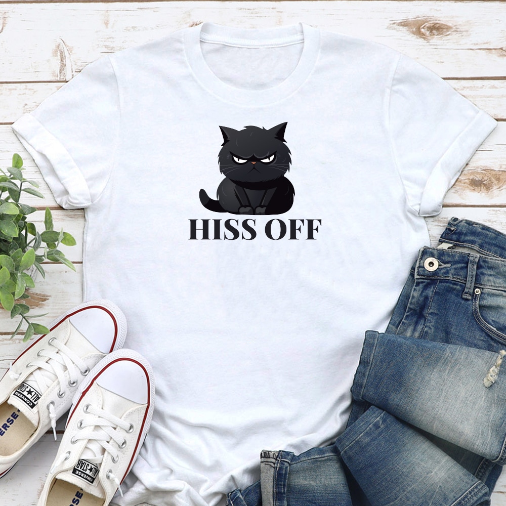 Hiss Off Standard Tee White