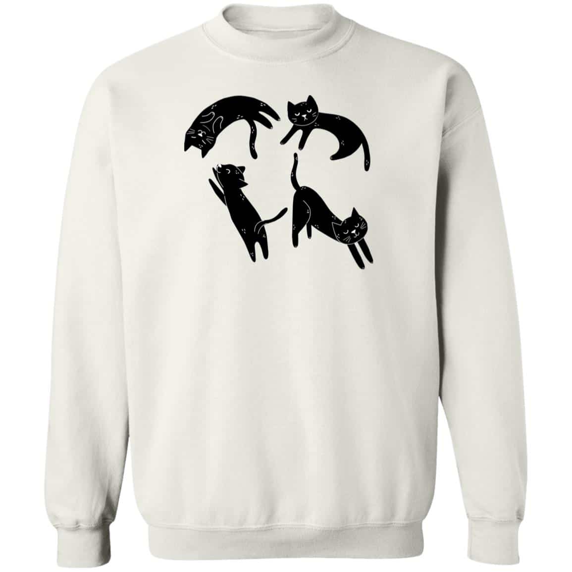 Four Black Cats Sweatshirt White