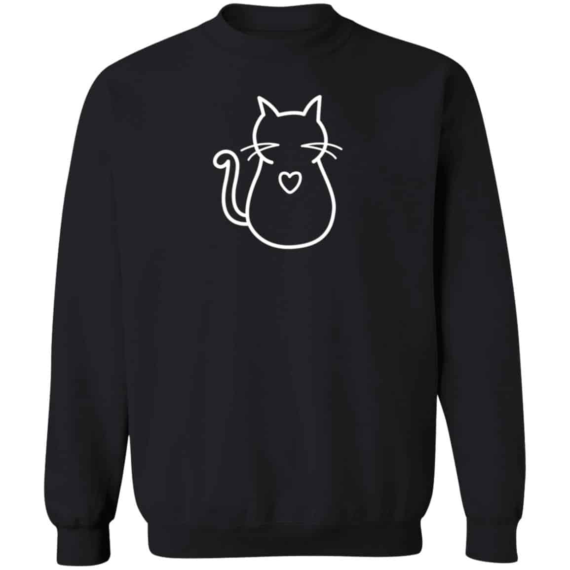 Kitty Heart Sweatshirt Black