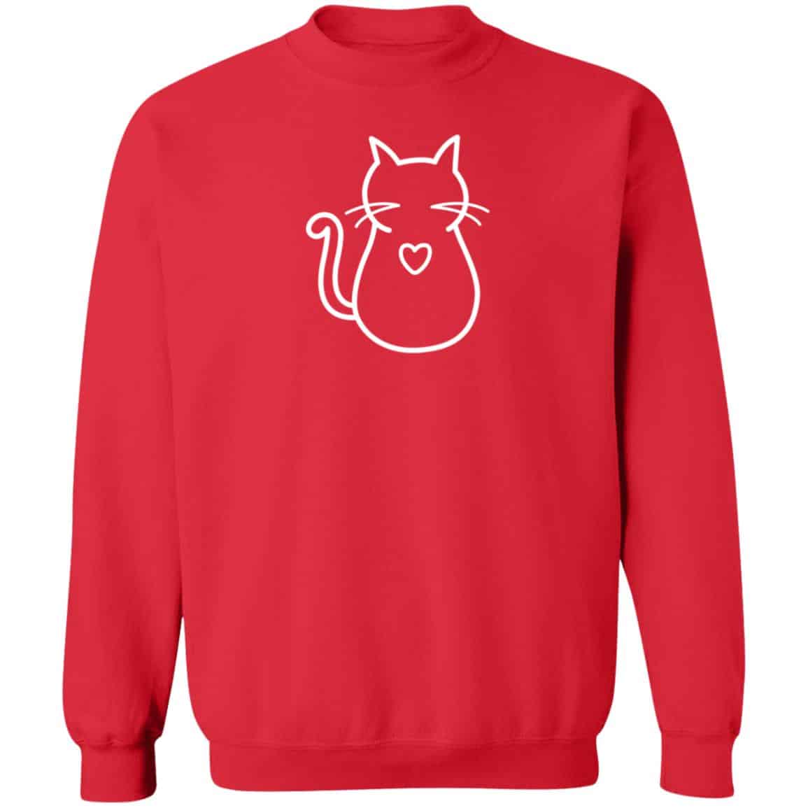 Kitty Heart Sweatshirt Red