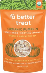 A Better Treat – Freeze Dried Organic Pumpkin Dog and Cat Treats