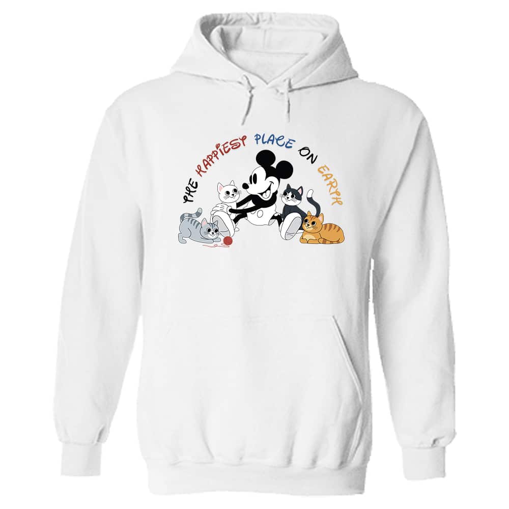 The Happiest Place On Earth Hoodie White