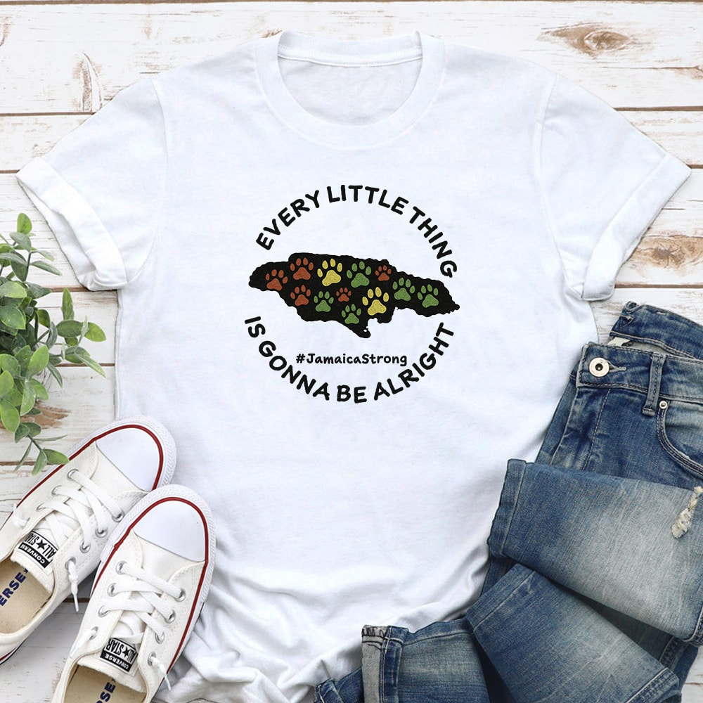 Every Little Thing Is Gonna Be Alright Standard Tee White