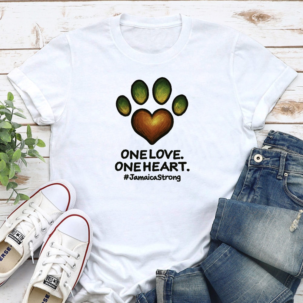 One Love. One Heart. Standard Tee White