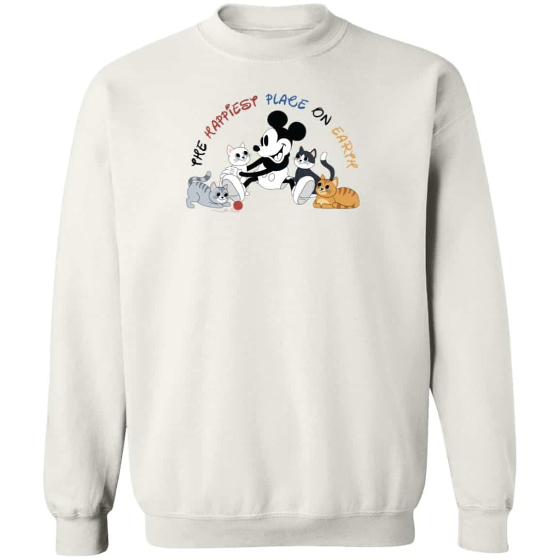 The Happiest Place On Earth Sweatshirt White