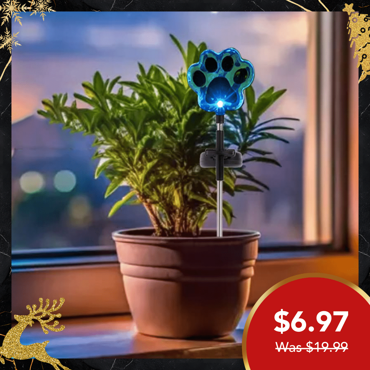 Rainbow Guiding Paw Solar Garden Stake Light