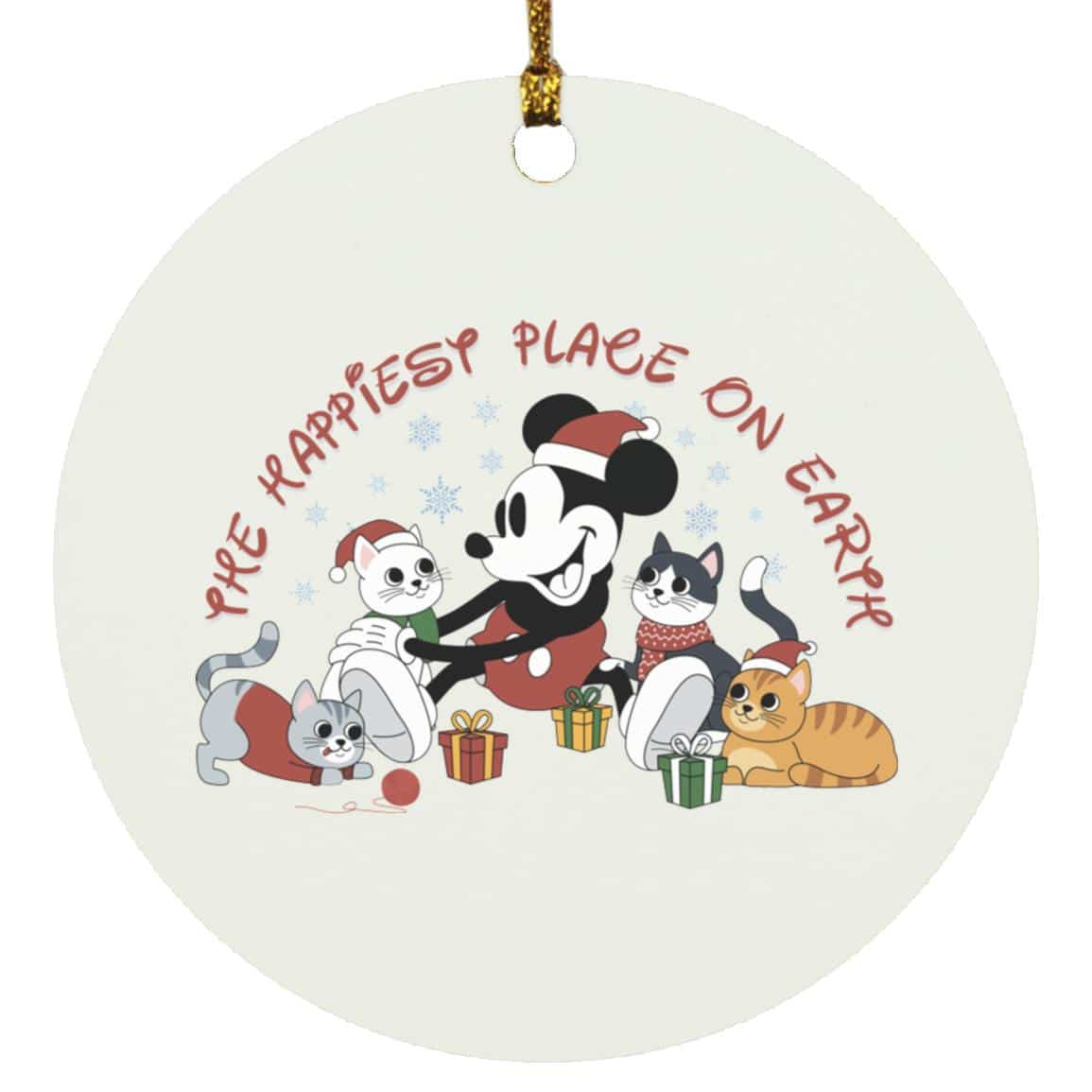 The Happiest Place On Earth Holiday Circle Ornament