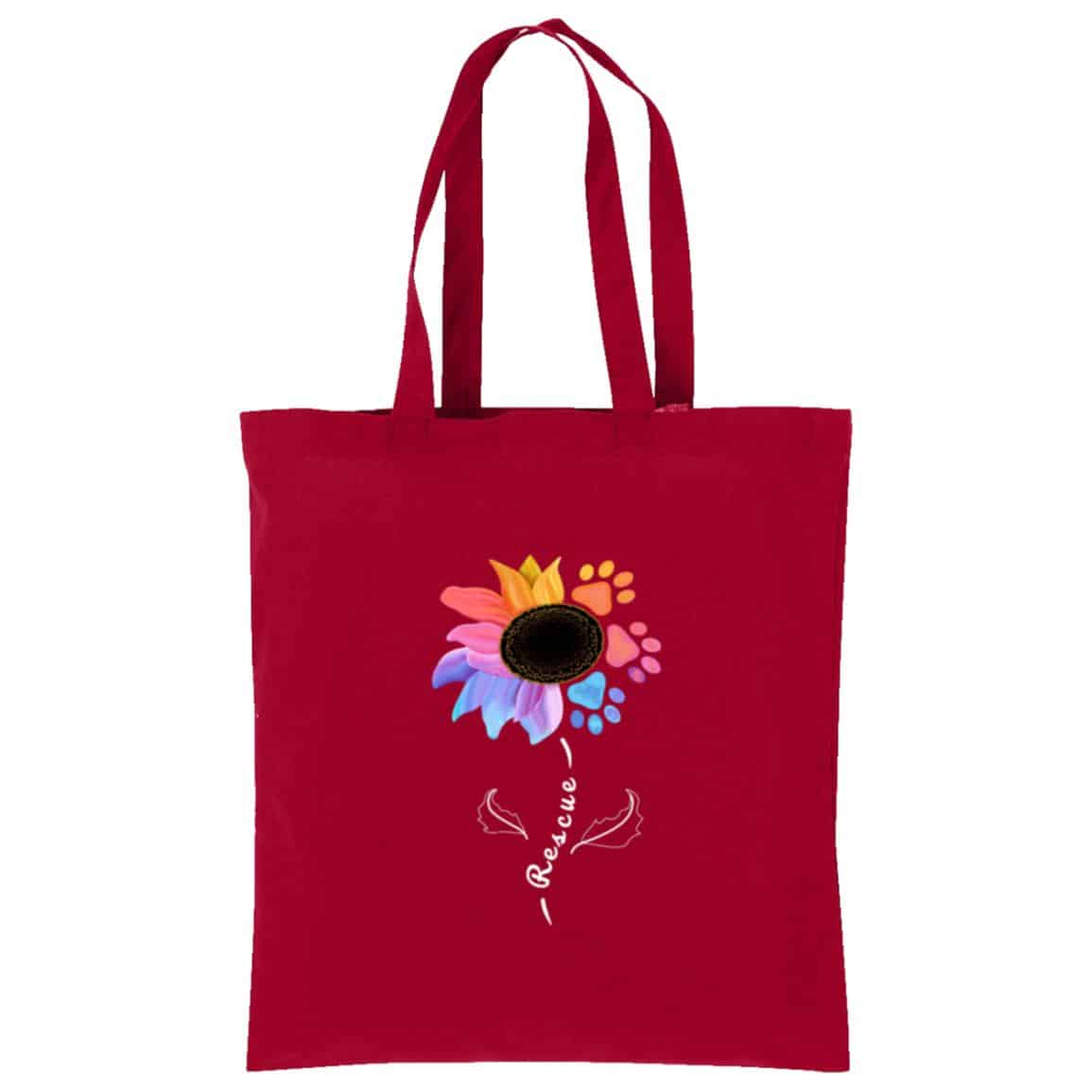 Rescue Flower Cotton Tote Red