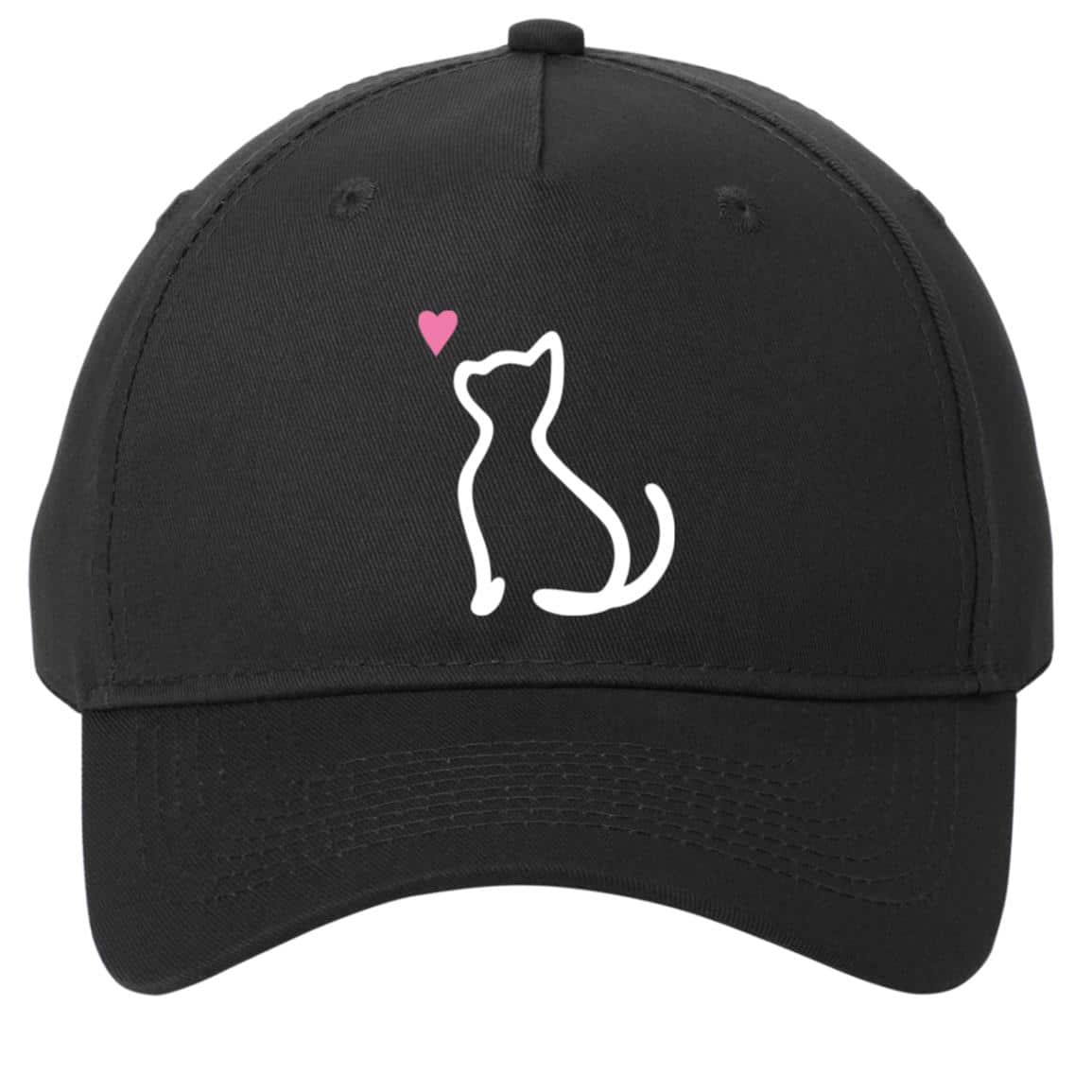 I Really Love This Cat 5-Panel Twill Cap Black