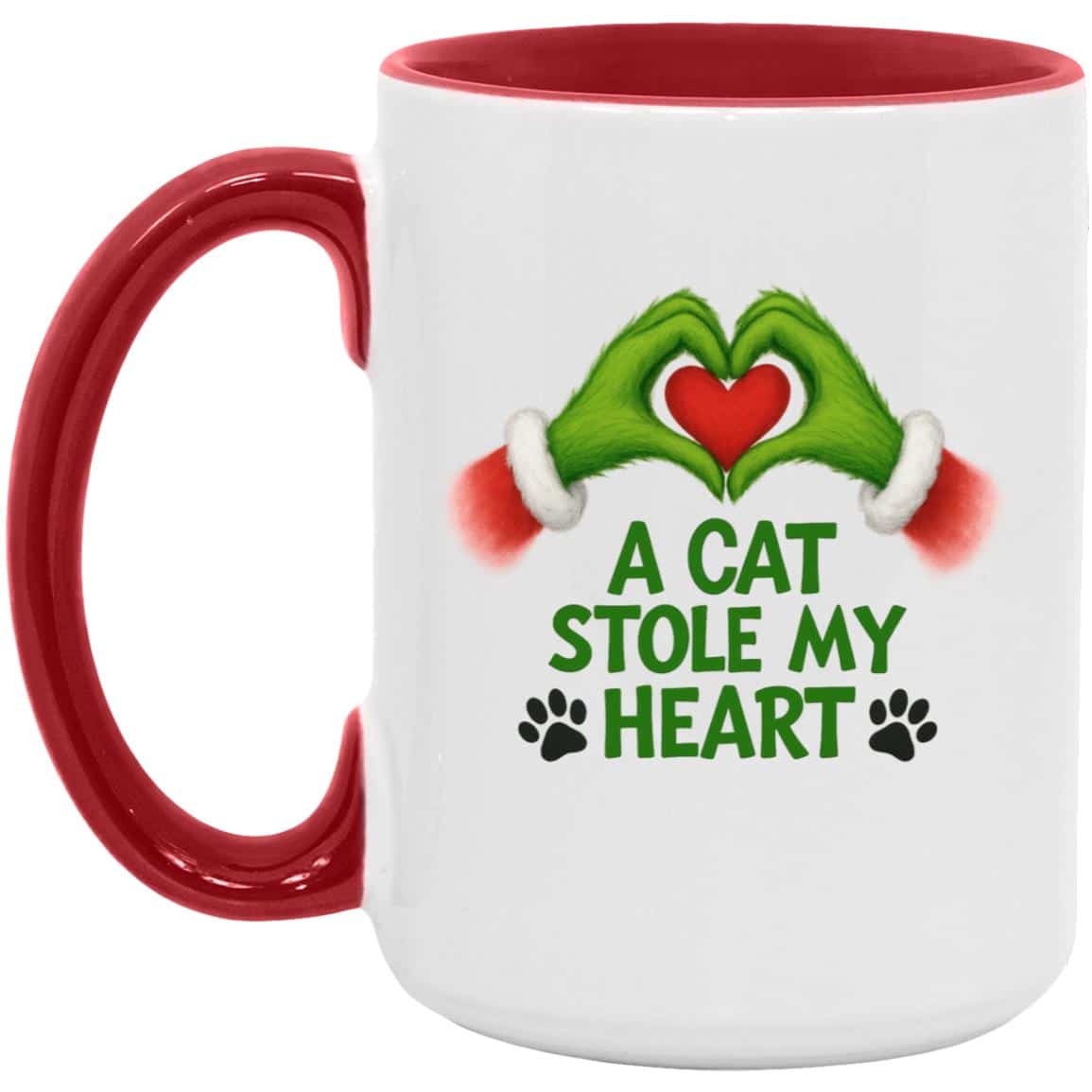 A Cat Stole My Heart 15oz Accent Mug