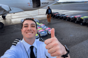 Rescue animals ready for transportation