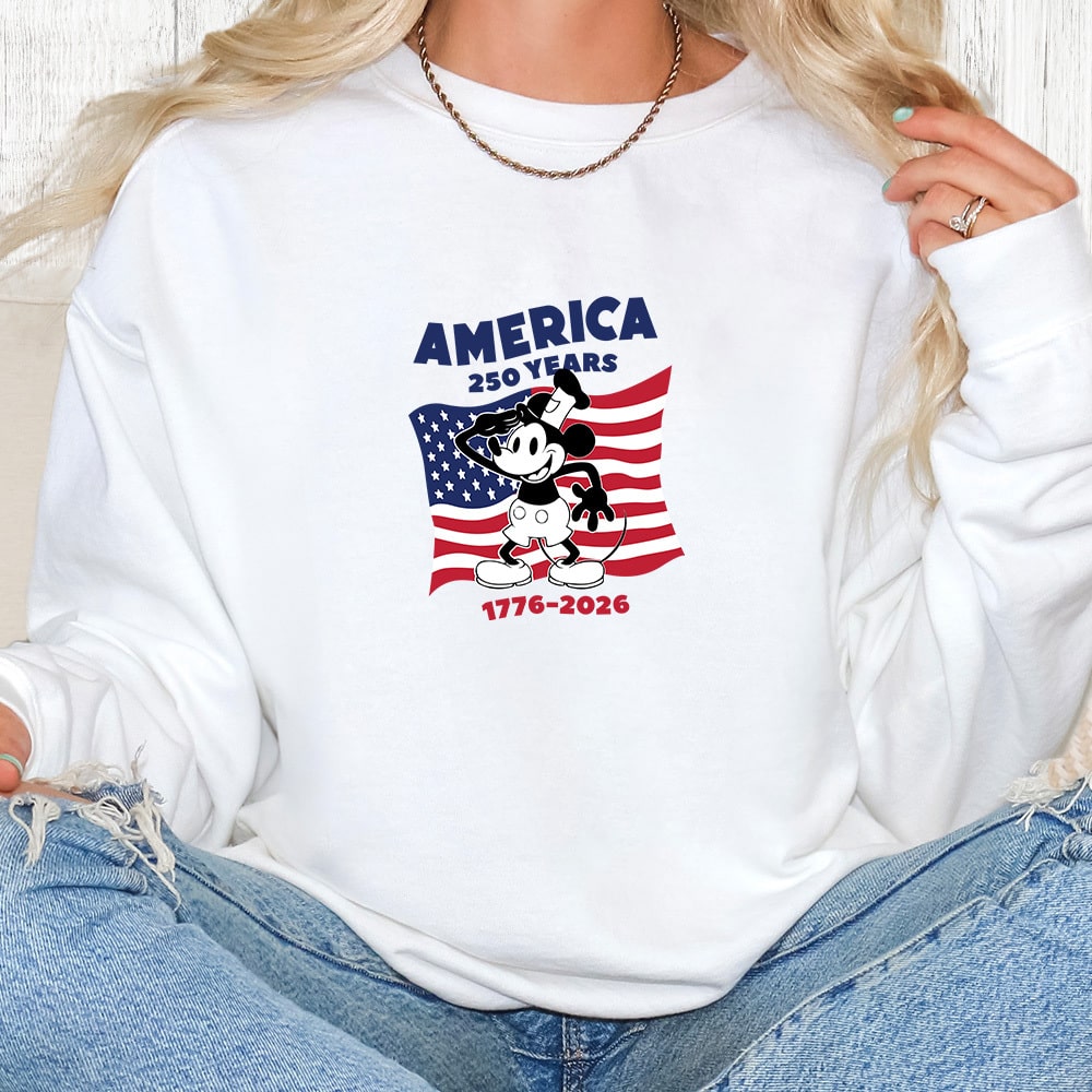 Comfort Colors America 250 Years Willie Flag Premium Sweatshirt - White