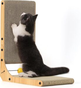 FUKUMARU Cat Scratcher, 18.9 Inch L Shape Cat Scratch Pad