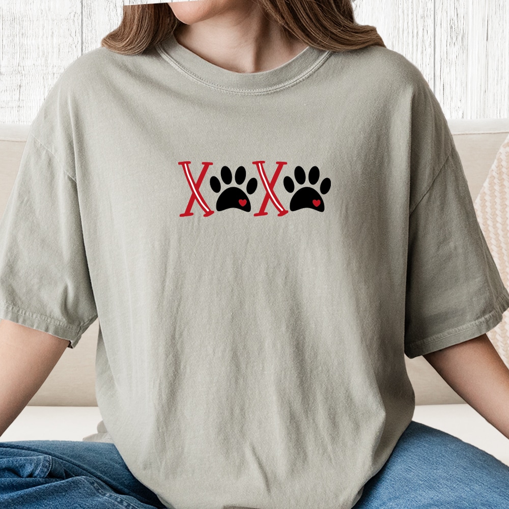 Comfort Colors XOXO Hugs & Kisses Vintage Washed Tee - Sandstone