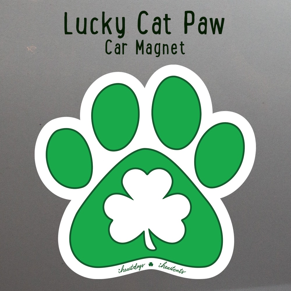St Patrick’s Lucky Cat Paw - Car Magnet- Great for Kitchen Fridge, Home Decor- Helps Feed Hungry Shelter Dogs in Need - Image 8
