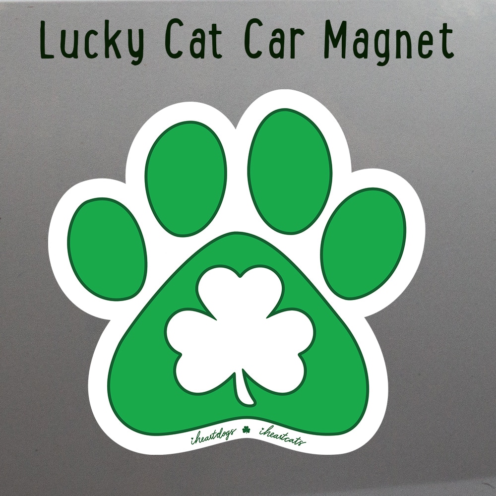 St Patrick’s Lucky Cat Paw - Car Magnet- Great for Kitchen Fridge, Home Decor- Helps Feed Hungry Shelter Dogs in Need - Image 4
