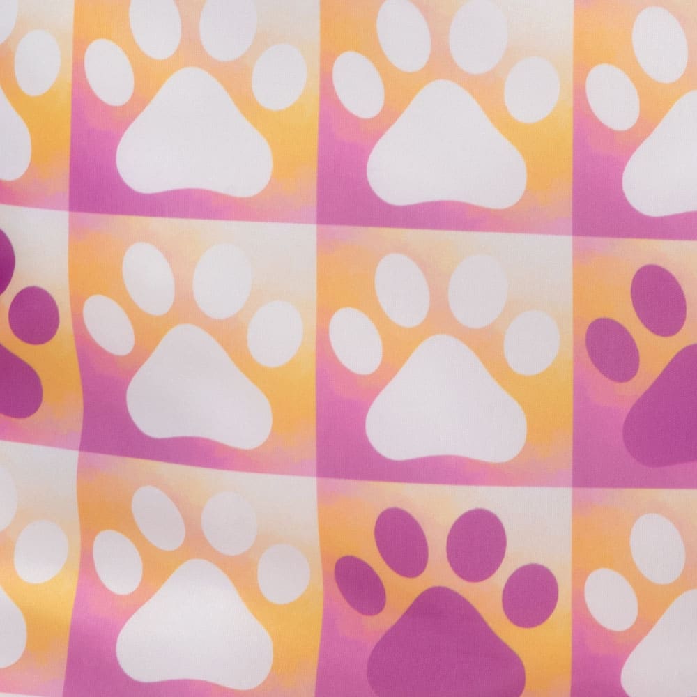 Pink Paws Reusable Tote - Folding Grocery Tote Pouch Bag - Image 2