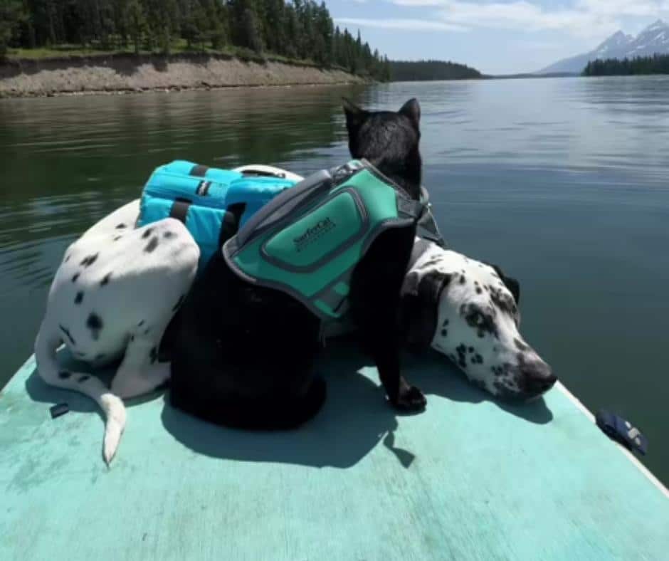 River and Cave exploring outdoors together