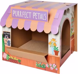 Frisco Easter Spring Flower Shop Cardboard Cat House
