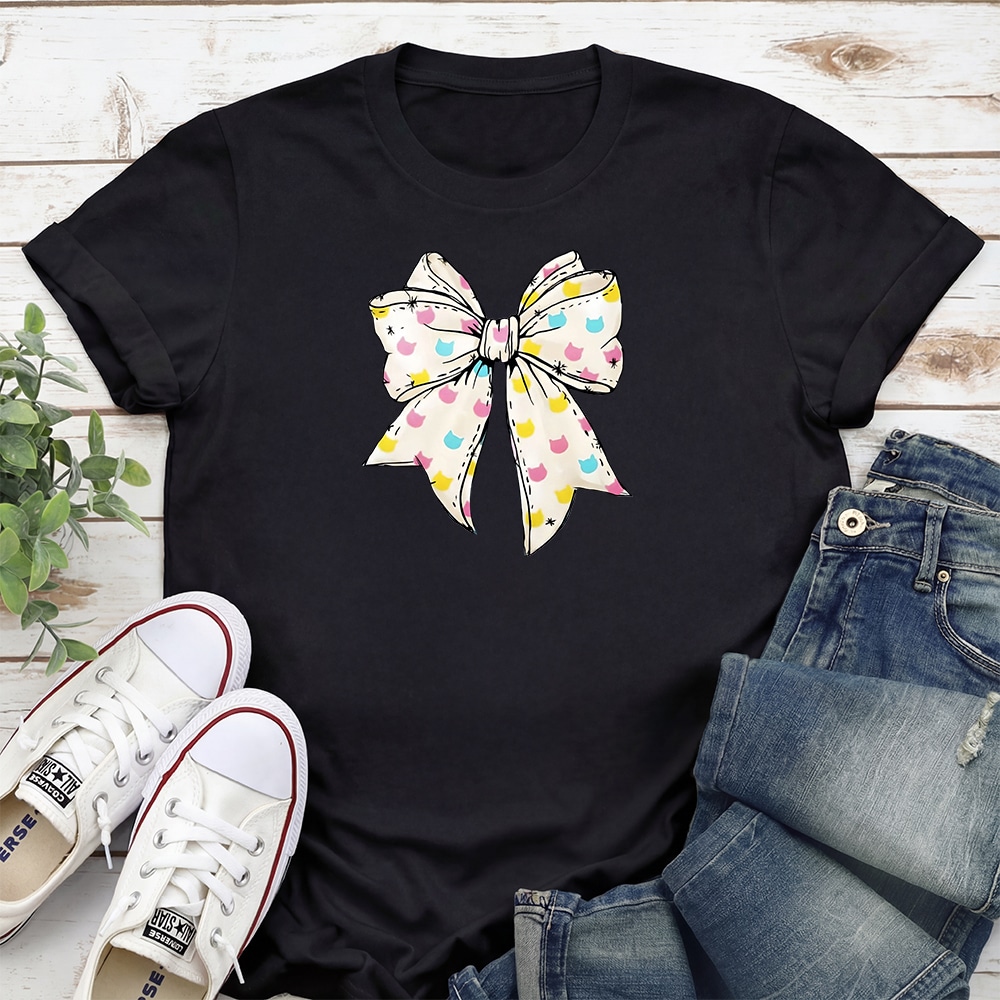 Hoppy Easter Bow Standard Tee Black