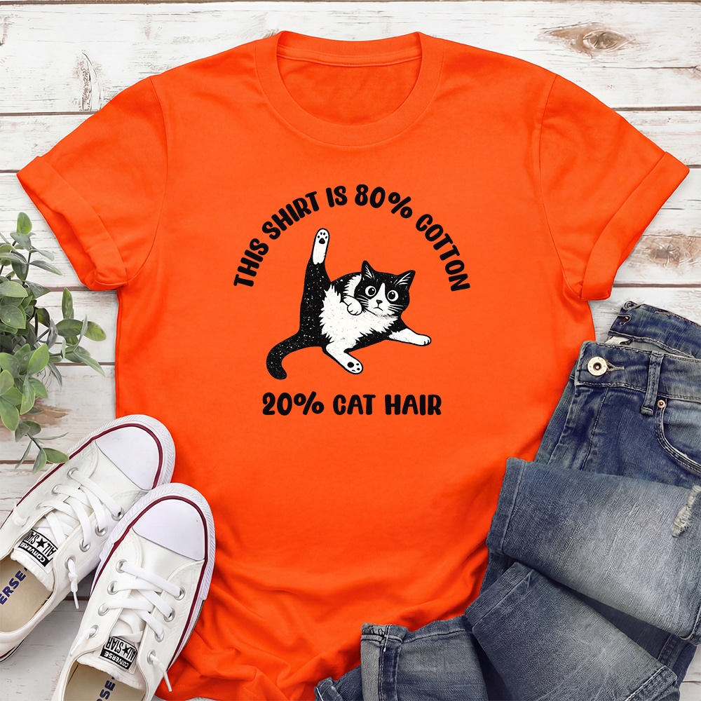 80% Cotton 20% Cat Hair Standard Tee Orange