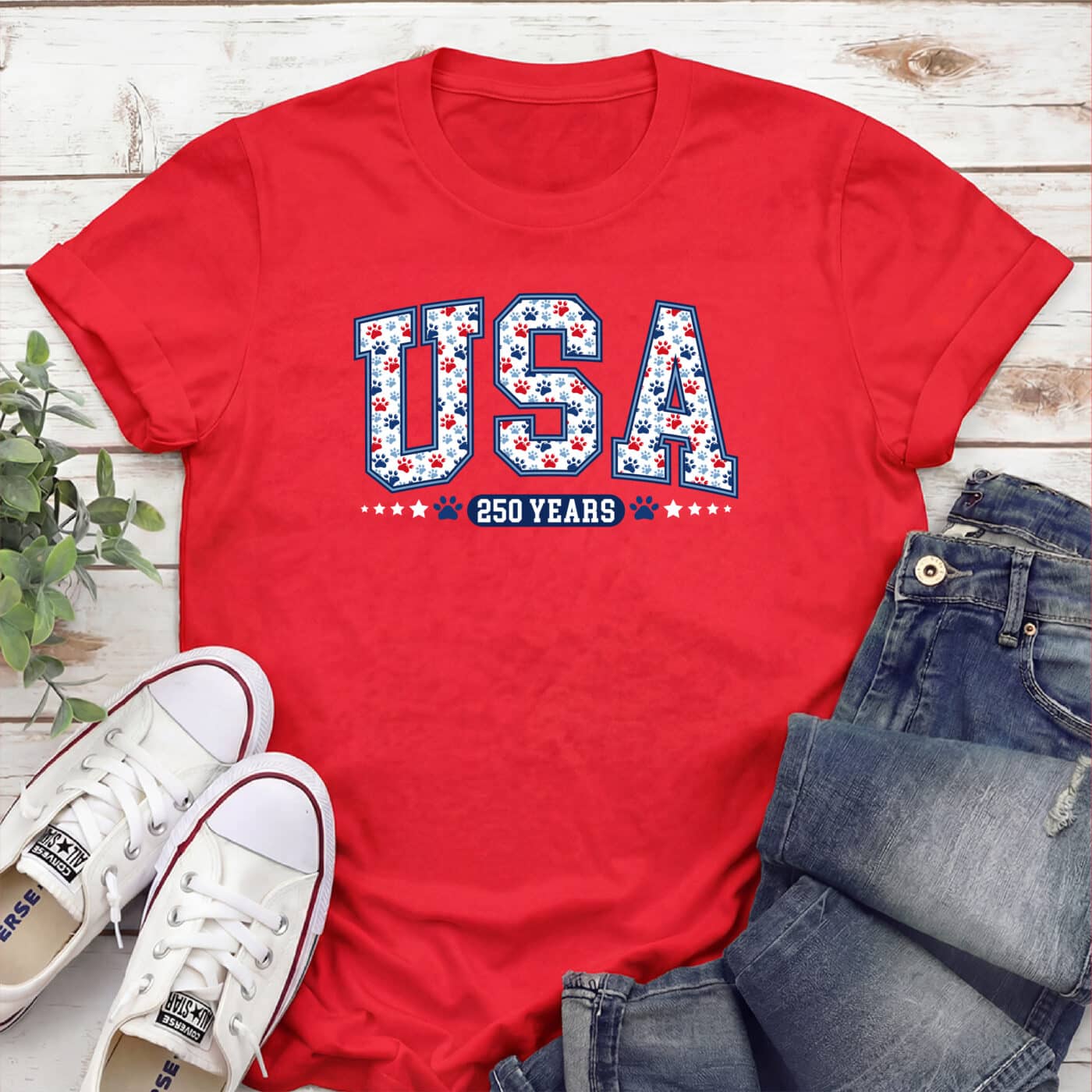 USA 250 Years Standard Tee Red