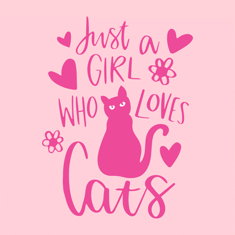 Just A Girl Who Loves Cats Standard Tee Light Pink - Image 2