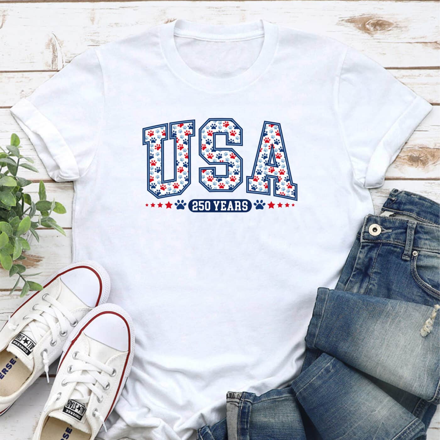 USA 250 Years Standard Tee White