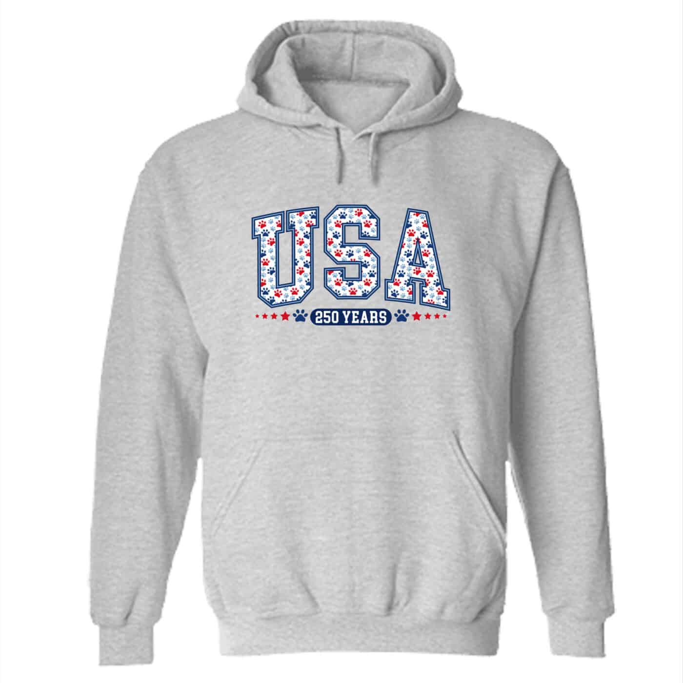 USA 250 Years Hoodie Heather Grey