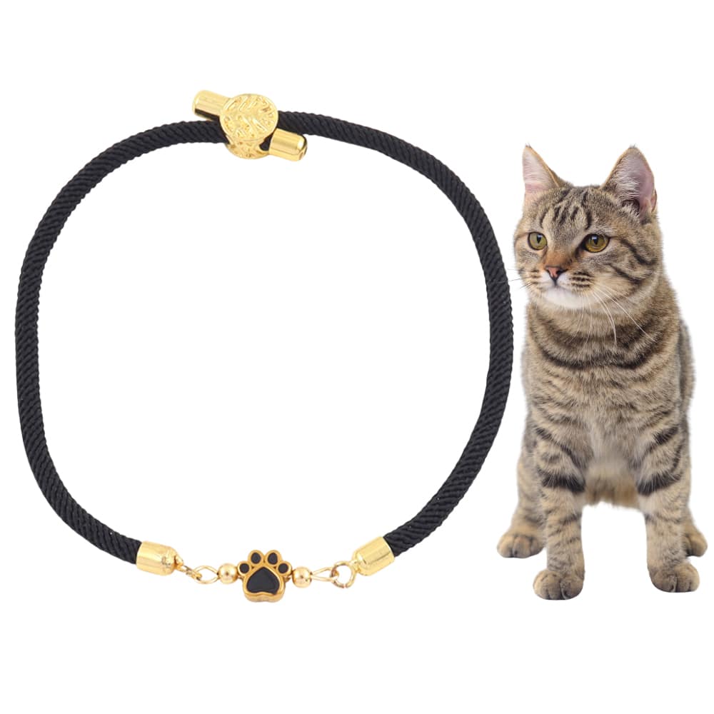Forever Paw Adjustable Bracelet- Black