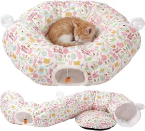 Aliceset Easter Bunny Cat Tunnel Bed 