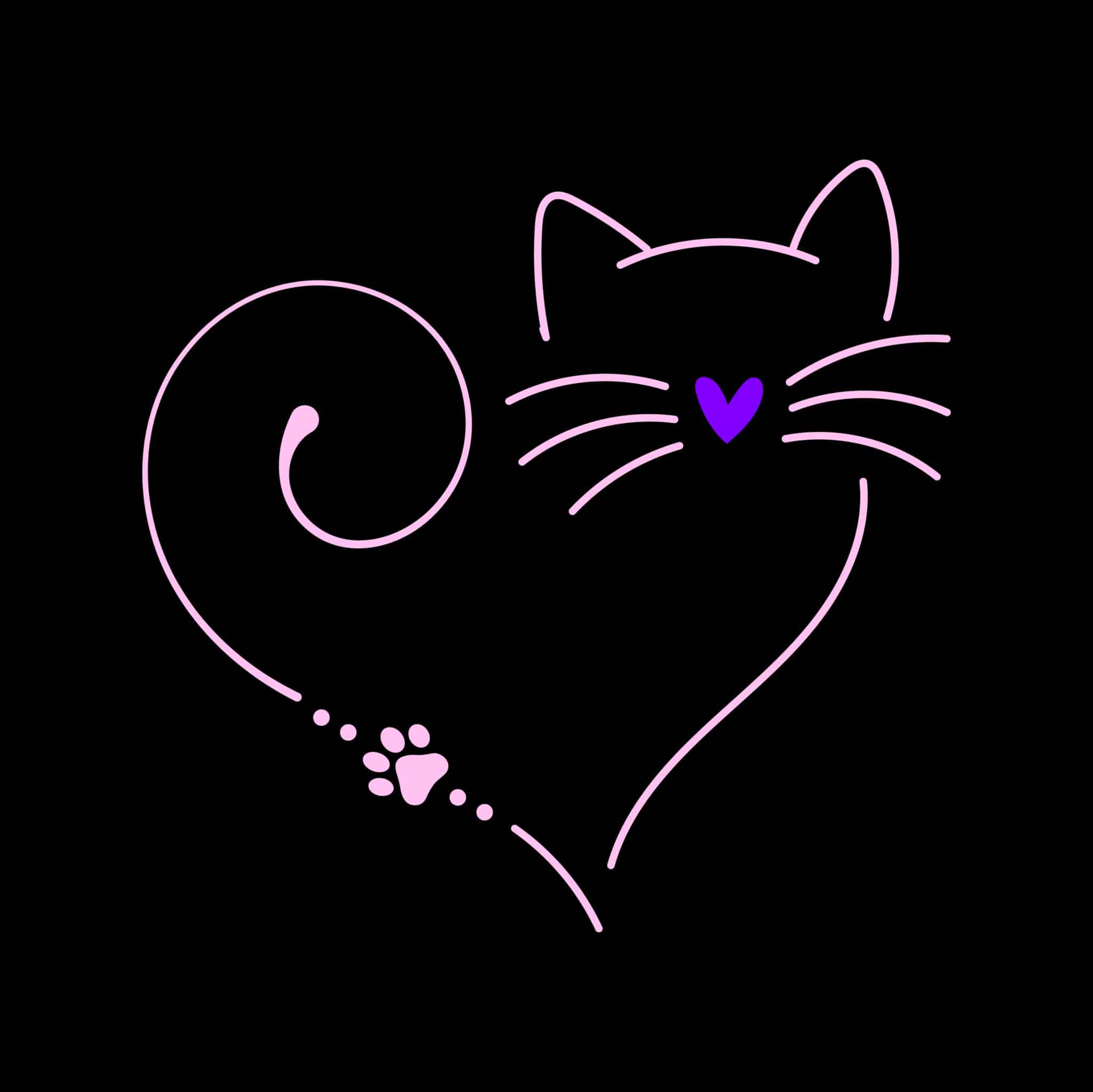 The Purrfect Heart Standard Tee Black - Image 2