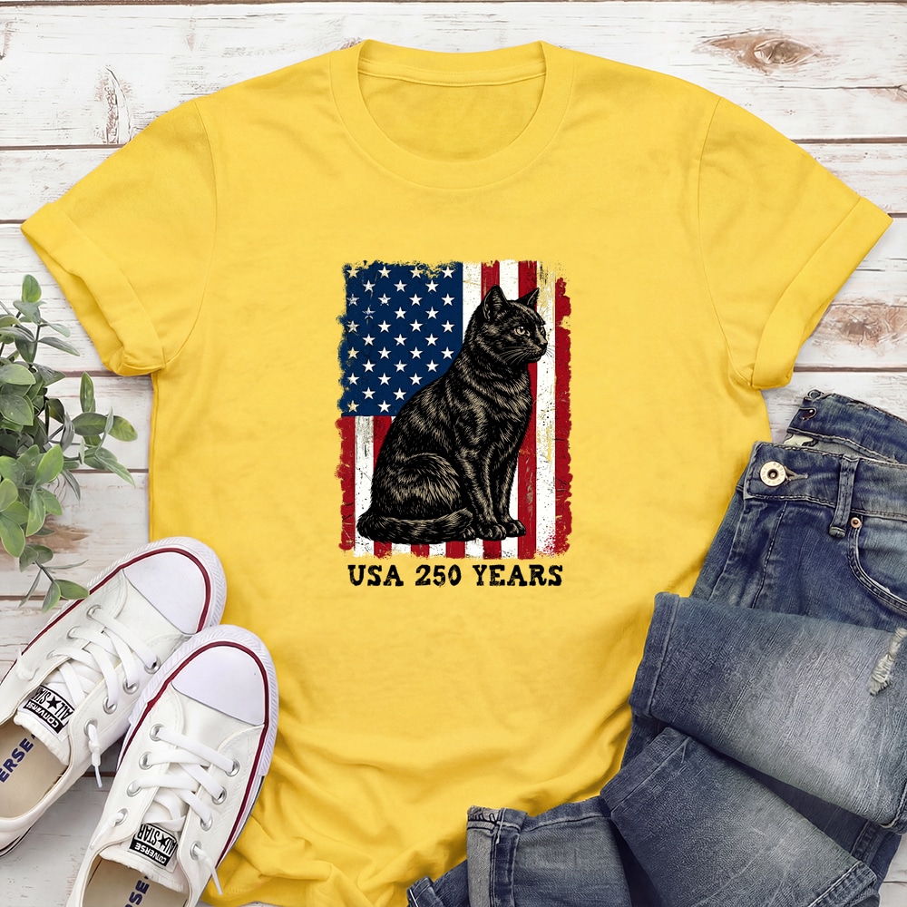 Liberty Cat – 250 Years Standard Tee Yellow