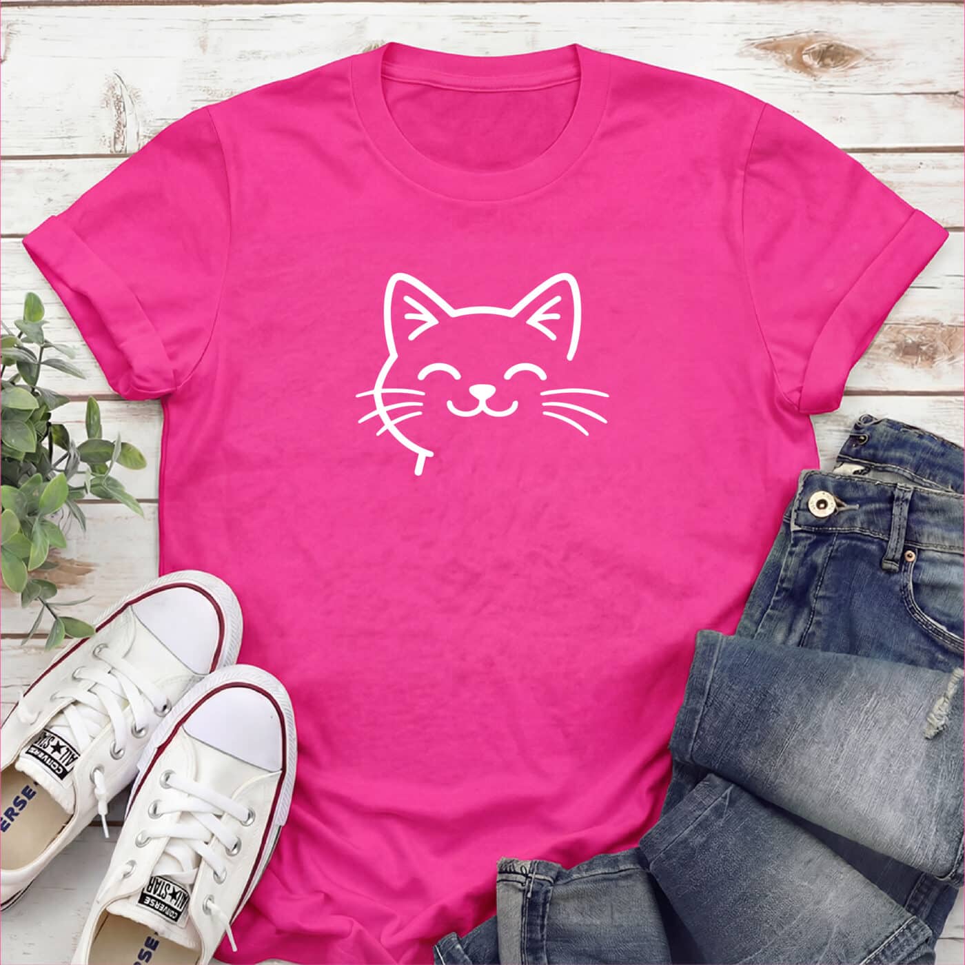 Sweet Kitty Smile Standard Tee Pink