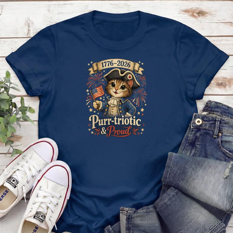 Purr-triotic & Proud Standard Tee Navy