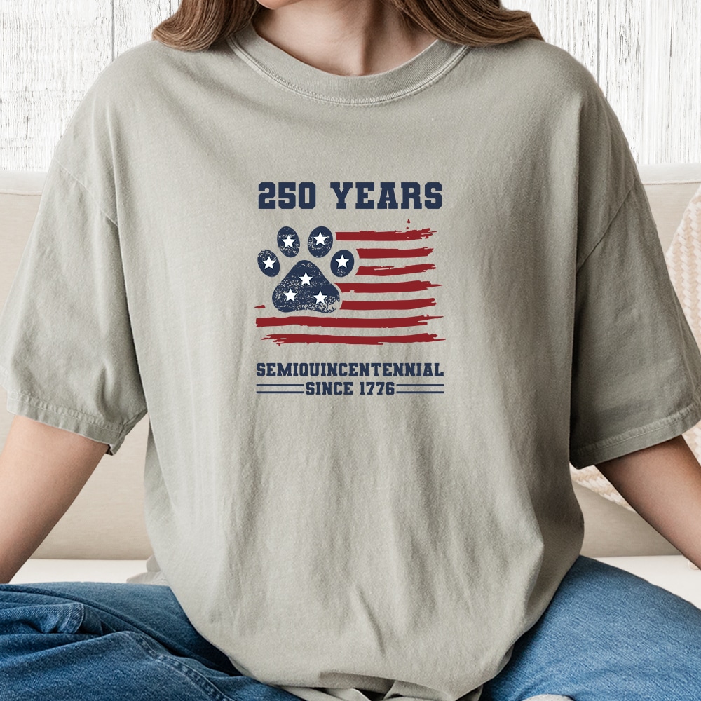 Comfort Colors USA Semiquincentennial Vintage Washed Tee - Sandstone