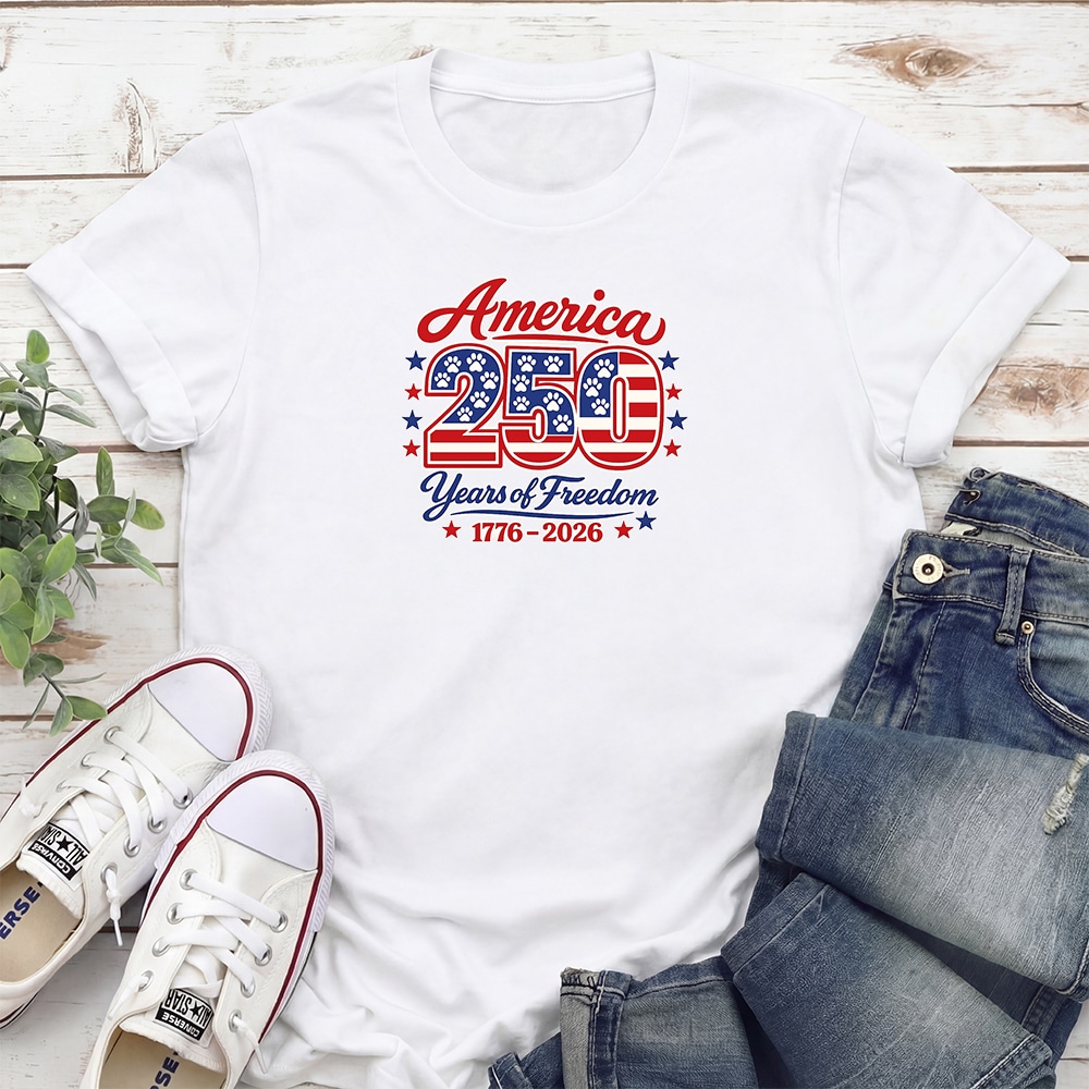 America 250 Pawtriot Edition Standard Tee White