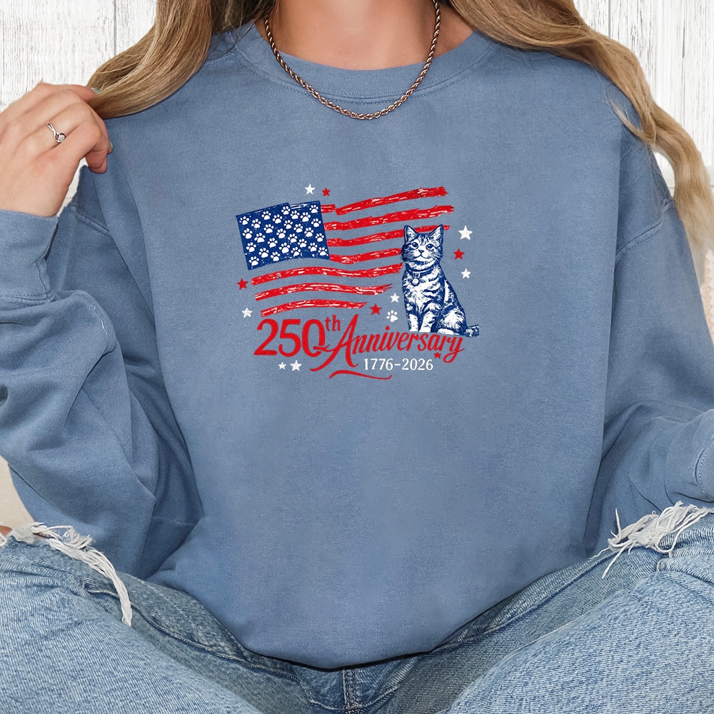 Comfort Colors 1776-2026 250th Anniversary Premium Sweatshirt - Blue Jean