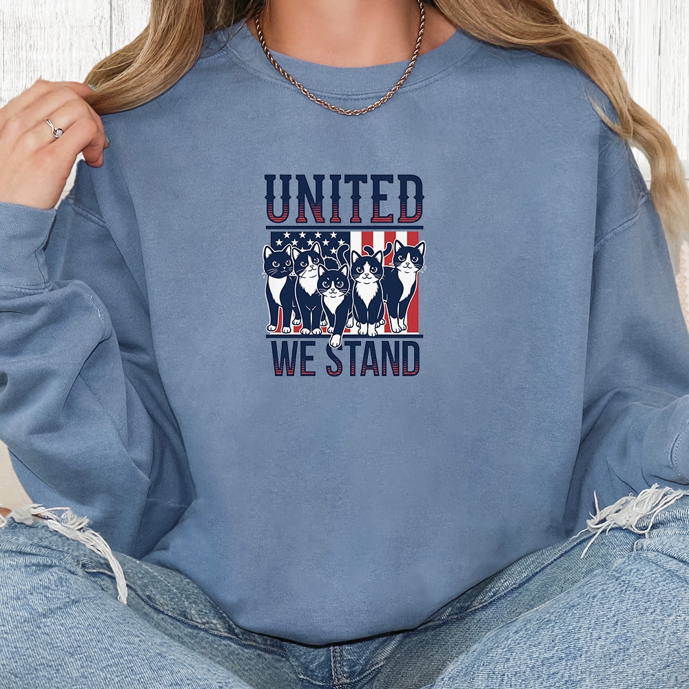 Comfort Colors United We Stand Premium Sweatshirt - Blue Jean