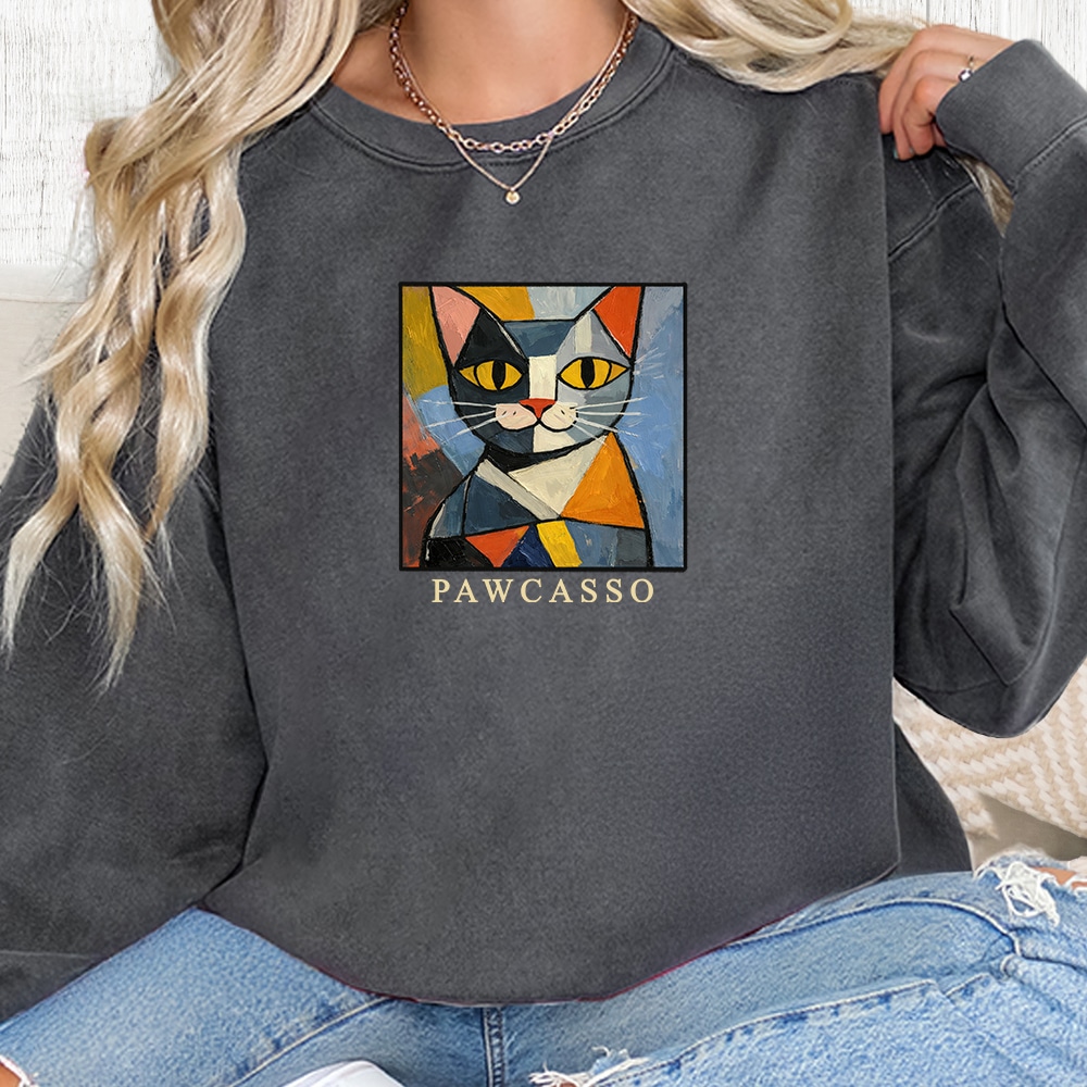 Comfort Colors PAWCASSO Premium Sweatshirt - Pepper