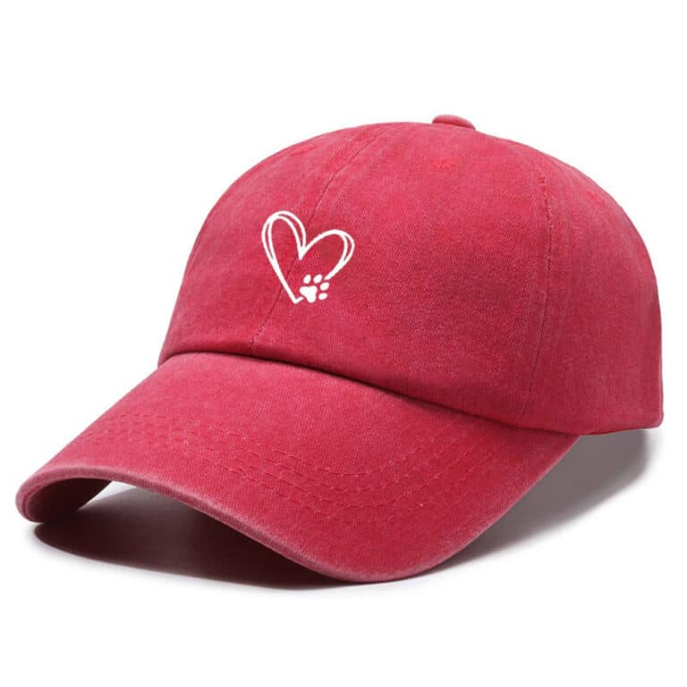 Heart & Paw Everyday Hat – Red