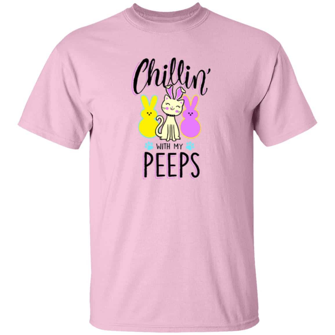 Chillin' With My Peeps Kids Tee Light Pink