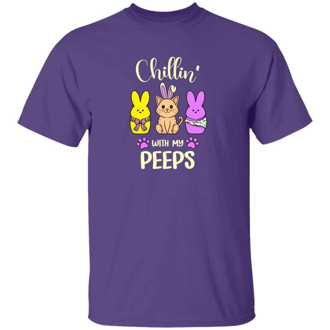 Happy Easter Peeps Kids Tee Purple