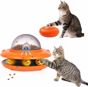 Shele UFO Electronic Remote Control Treat Dispensing Cat Toy