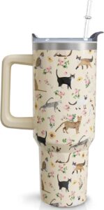 40 oz Cat Tumbler with Handle