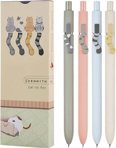 Cat Pens, 4 Pcs 0.5mm Cute Kawaii Black Ink Pen